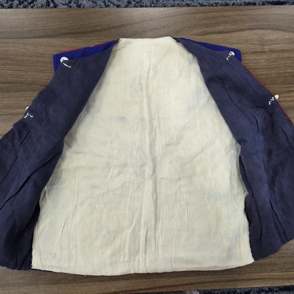 Vintage 80's Chinese Folk Art Vests Patchwork Embroidered Animals Handmade Kids - Picture 6 of 7